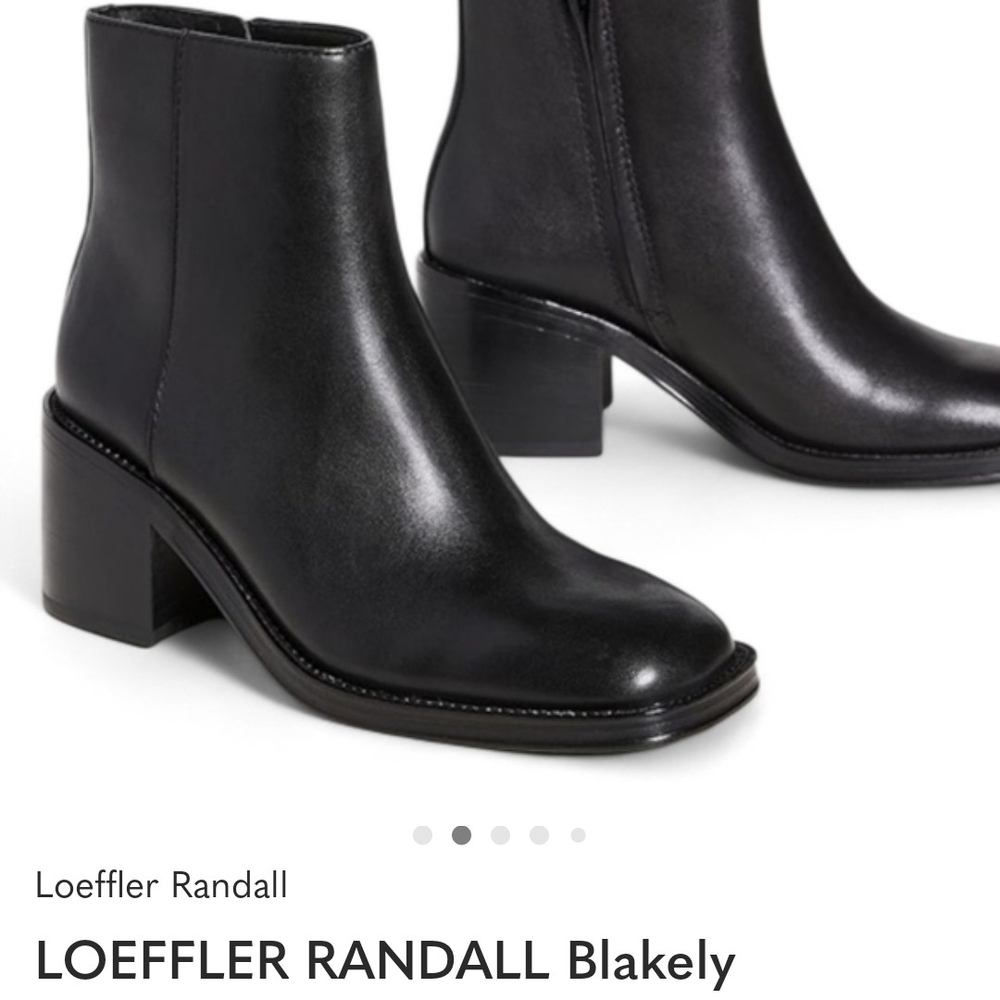 Dress Boot Black Leather Square Ankle Blakely